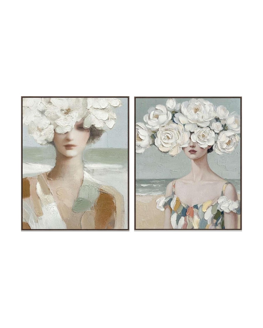 Fleur Femme Duo — feminine floral-portrait pair